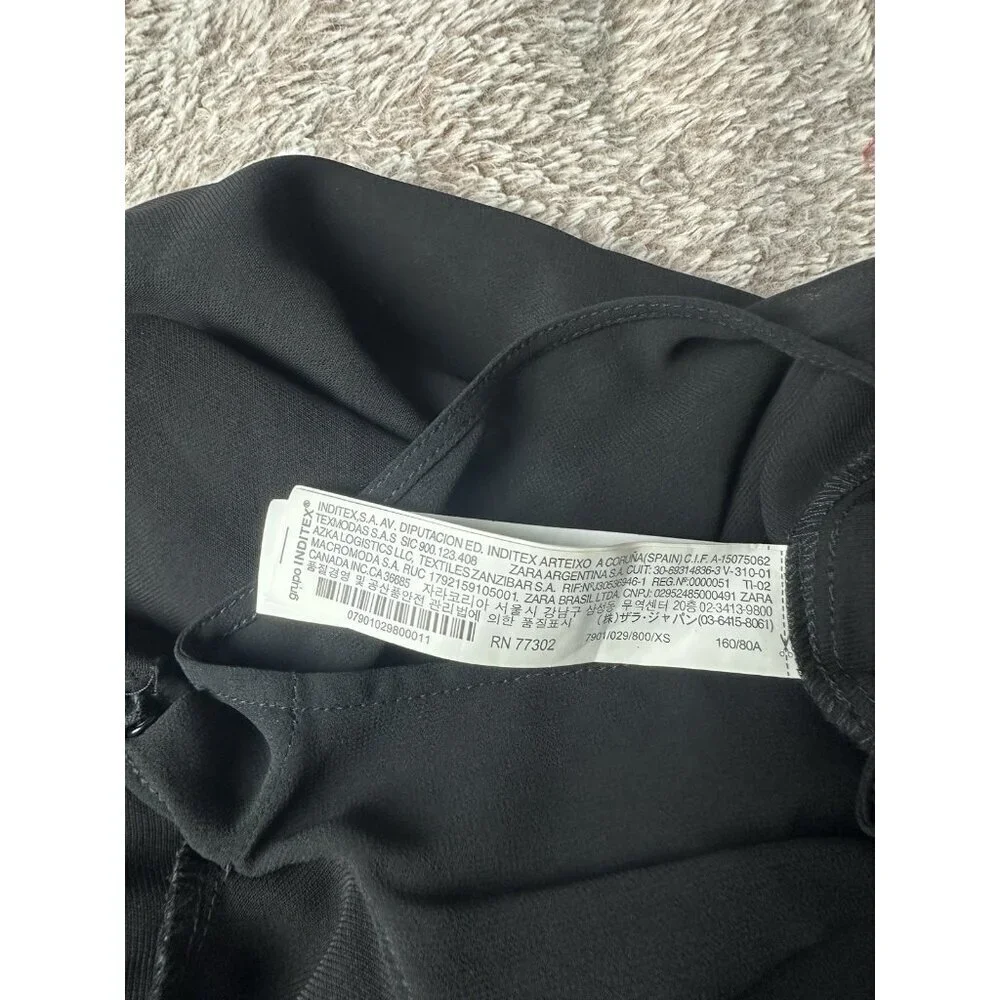 Zara Women’s Long Layered Jumpsuit Black Size XS New - Picture 16 of 16